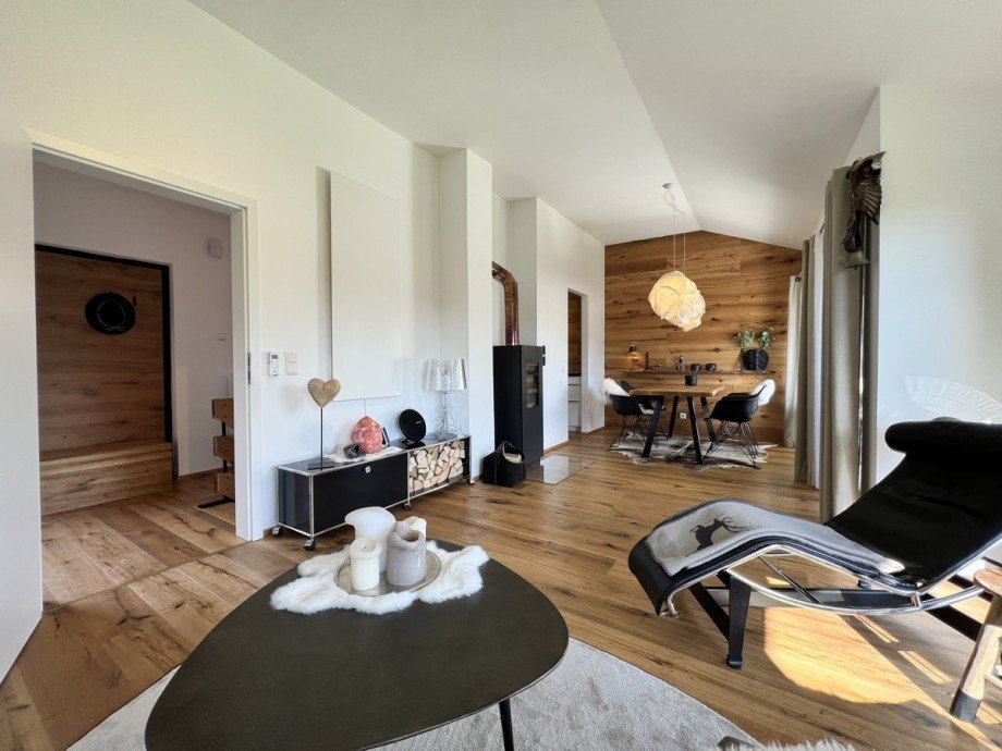 Wohnzimmer Ferienhaus Oberstaufen / Eibele