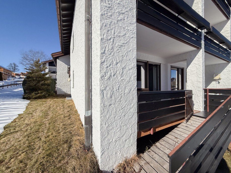 Zugang auf den Balkon Etagenwohnung Oberstaufen / Steibis