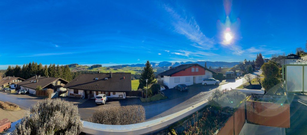 Panorama Ausblick Etagenwohnung Oberreute