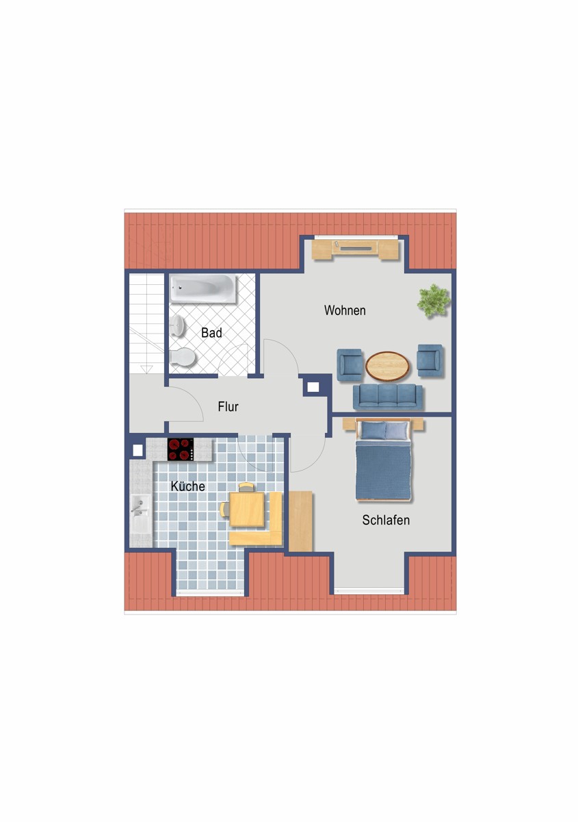 RMH Dachgescho� Reihenmittelhaus Lindau