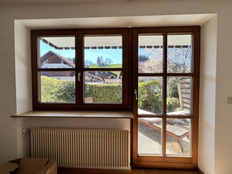 Fenster und Zugang Terrasse Erdgeschosswohnung Oberstaufen