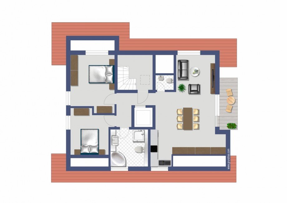 Grundriss DG Dachgeschosswohnung Oberstaufen