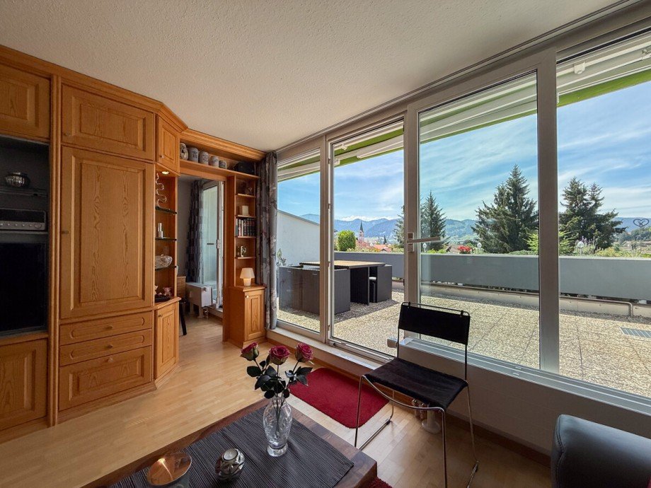 Wohnzimmer Penthousewohnung Oberstaufen