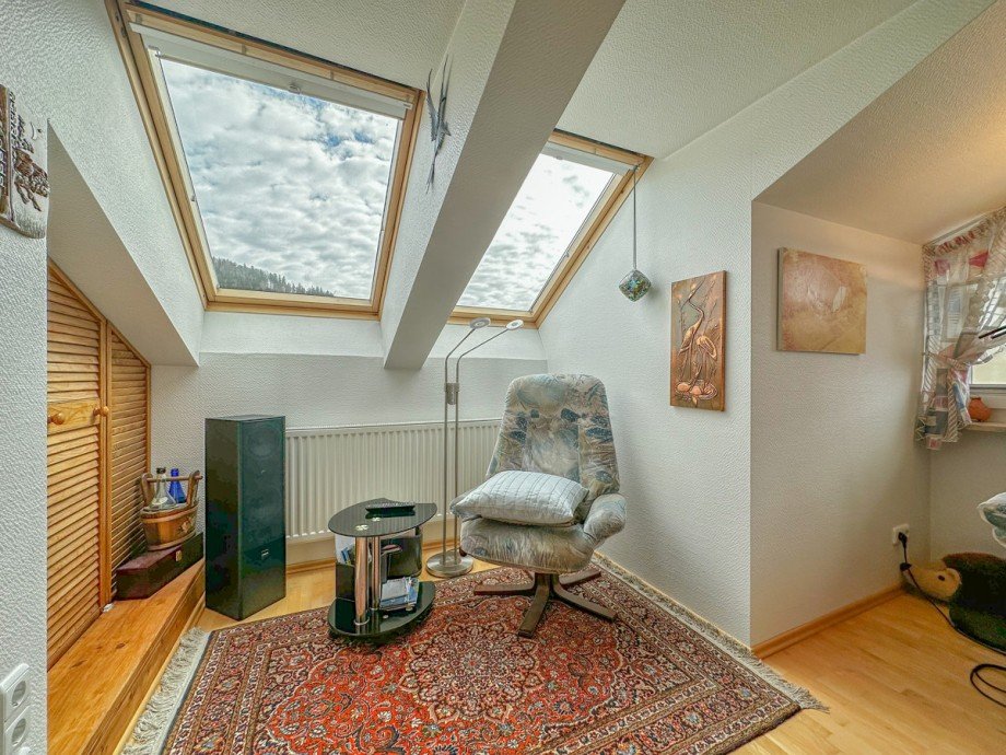 Wohnzimmer Dachgeschosswohnung Oberstaufen