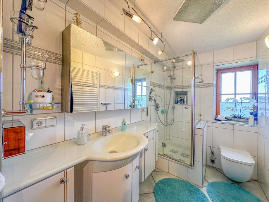 Badezimmer Erdgeschosswohnung Oberstaufen / Steibis