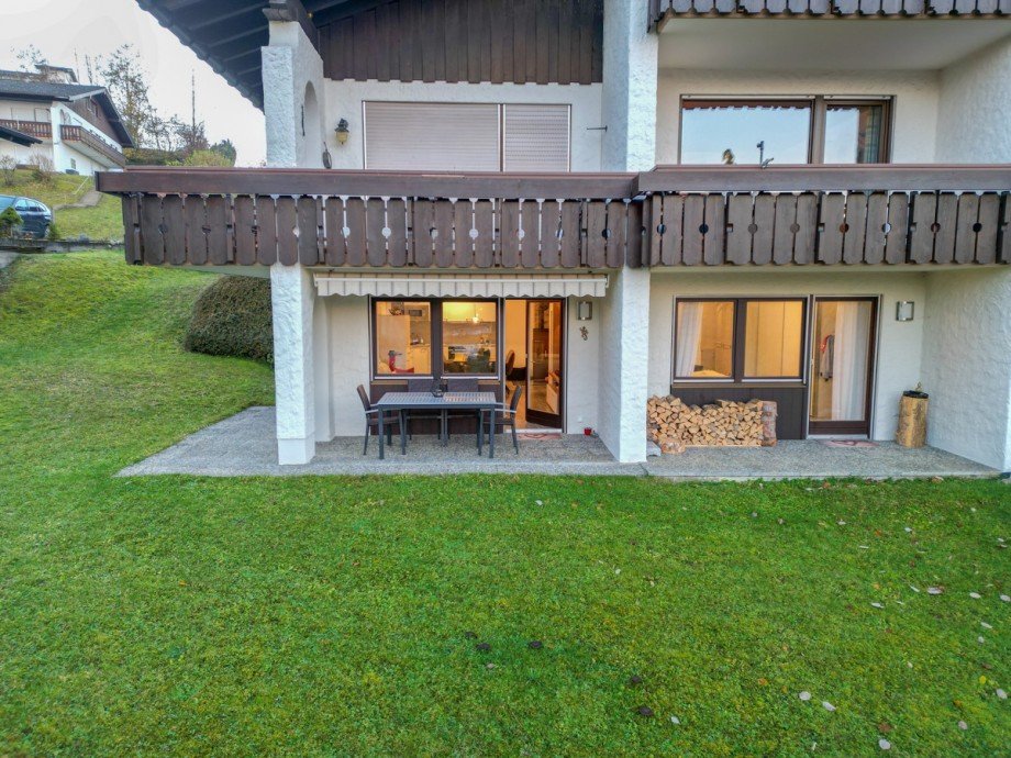 Terrasse und Garten Etagenwohnung Oberreute