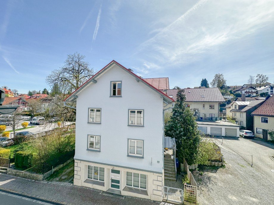 Blick aus dem Wohnzimmer Maisonettewohnung Scheidegg
