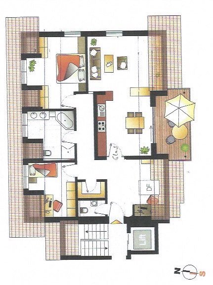 Grundriss Dachgeschosswohnung Oberstaufen