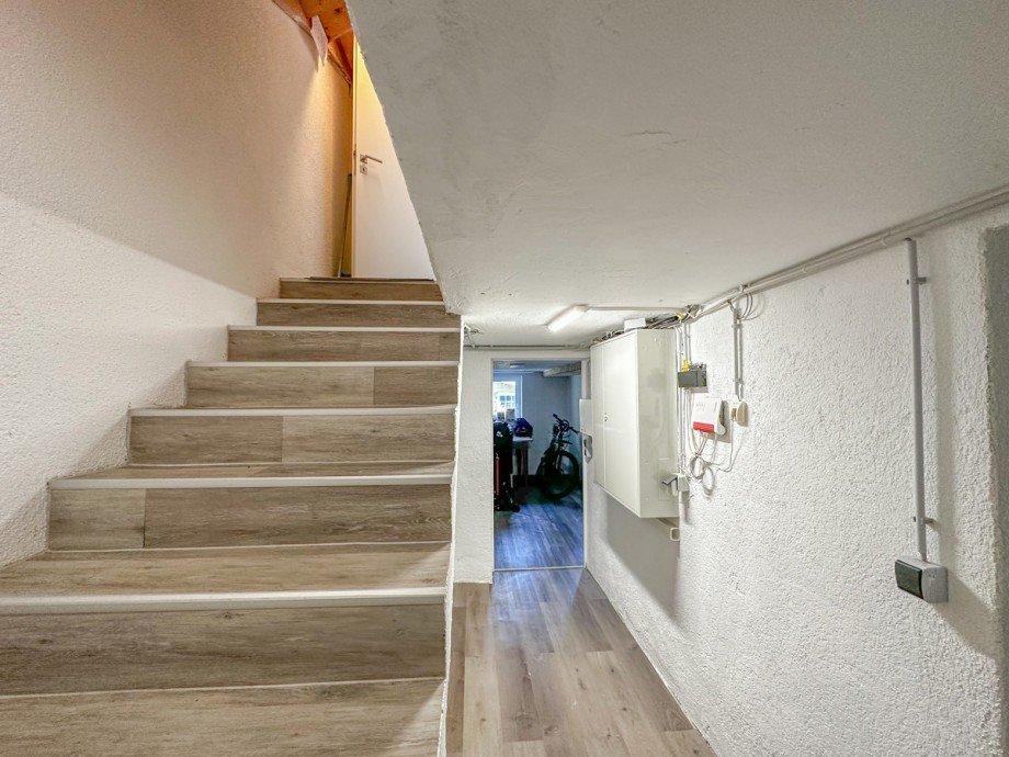 Treppe in den Keller Doppelhaush�lfte Lindenberg im Allg�u