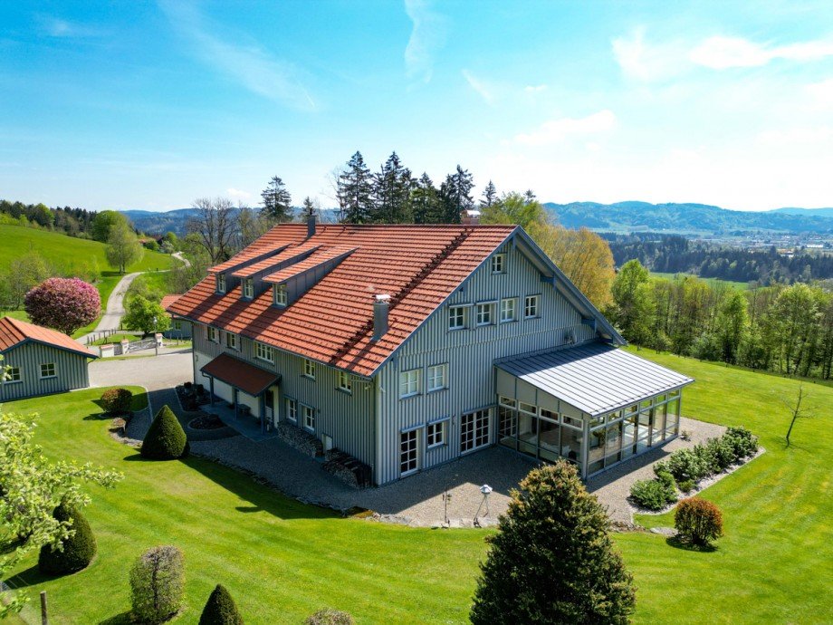 Hausansicht Westen Bauernhaus Isny im Allg�u