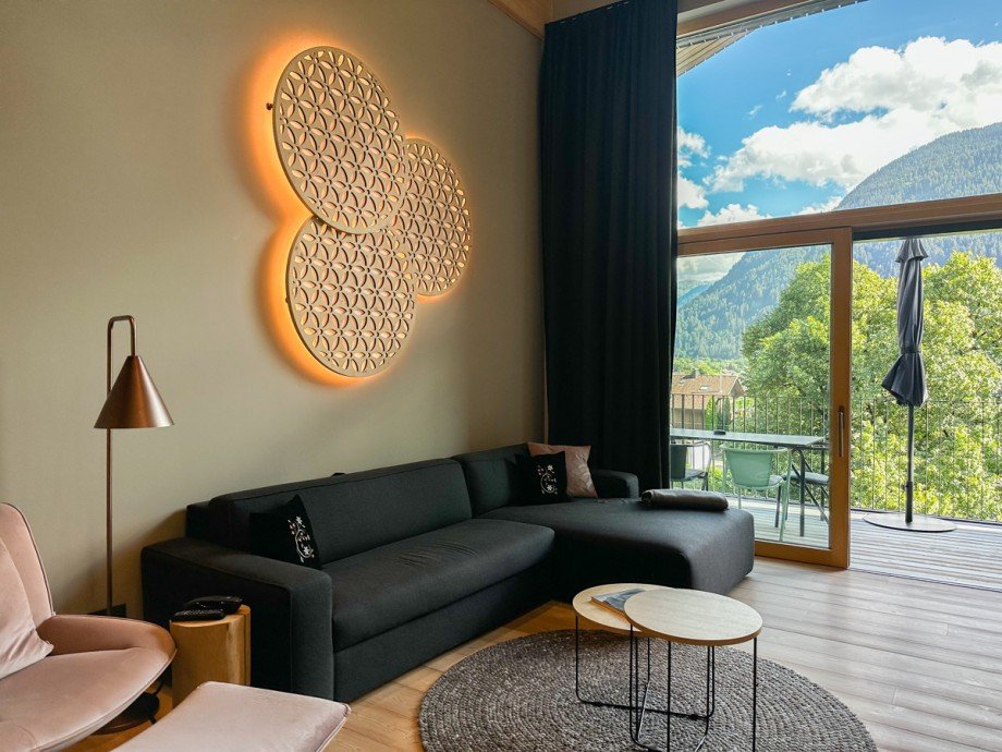 Wohnzimmer Maisonettewohnung Schruns