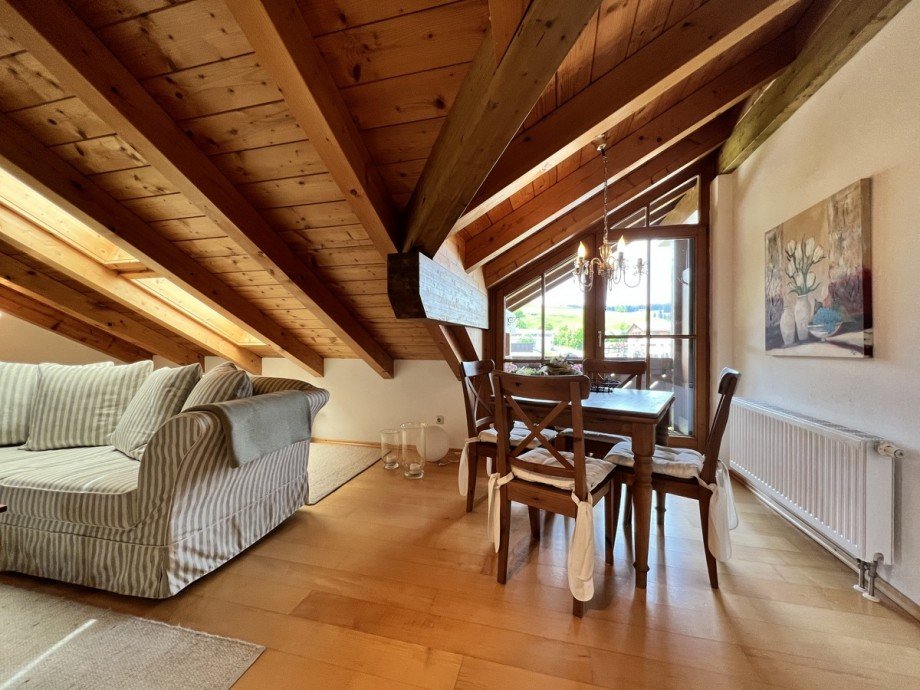 Essbereich Dachgeschosswohnung Oberstaufen