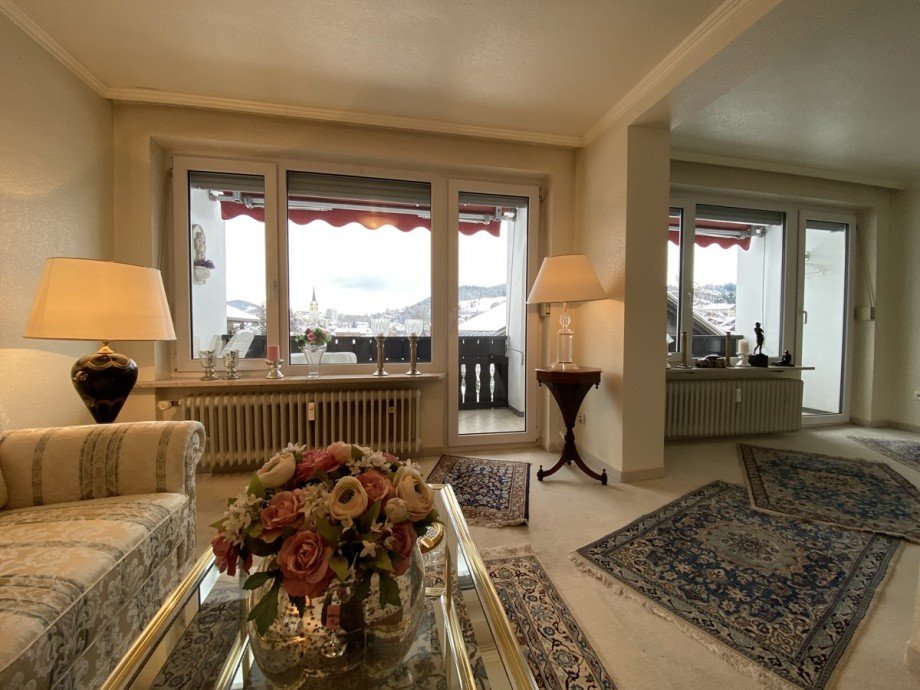 Wohnzimmer Etagenwohnung Oberstaufen