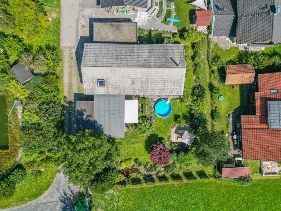 Vogelperspektive Einfamilienhaus Oberstaufen / Wiedemannsdorf