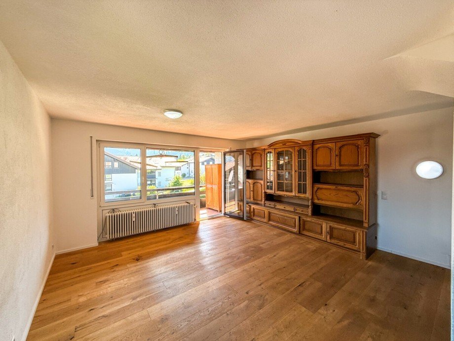 Wohnzimmer EG Maisonettewohnung Oberstaufen / Steibis