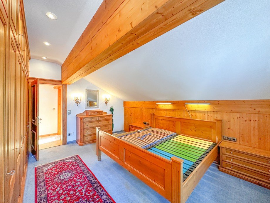 Schlafzimmer Dachgeschosswohnung Oberstaufen