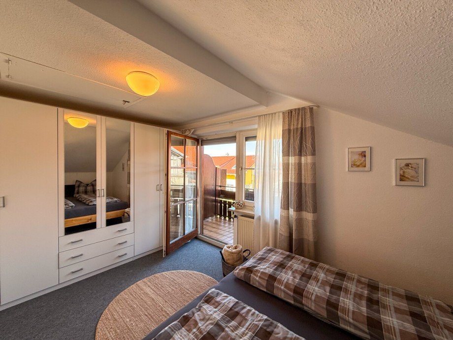Schlafzimmer Maisonettewohnung Weiler-Simmerberg