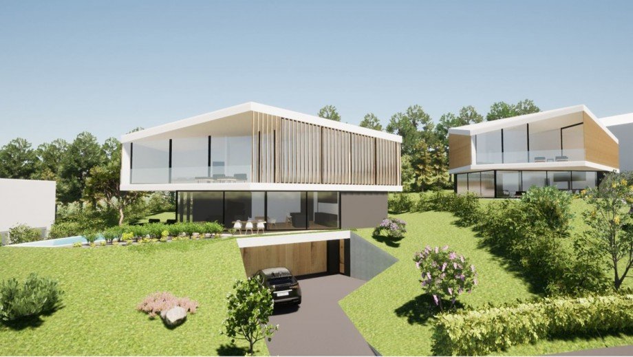 Visualisierung S�dansicht Villa Lindau (Bodensee)