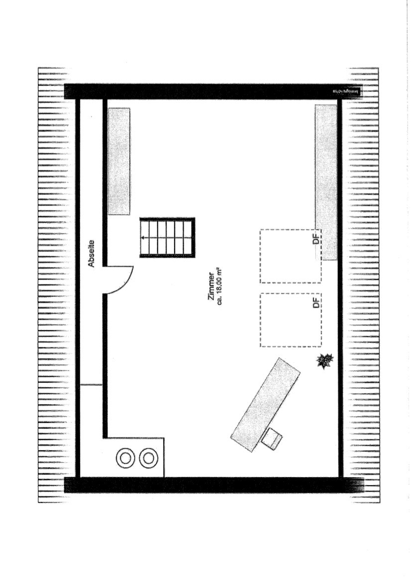 Grundriss Dachgeschoss Maisonettewohnung Scheidegg