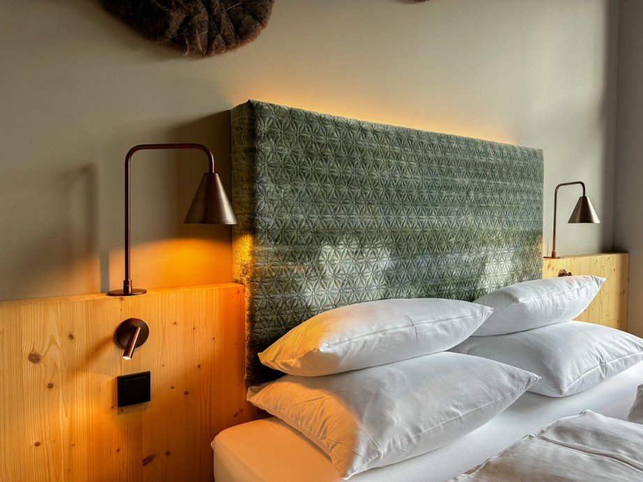 Schlafzimmer mit Sauna Maisonettewohnung Schruns