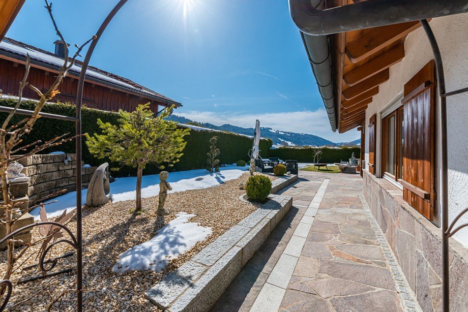 Terrasse Garten Einfamilienhaus Oberstaufen
