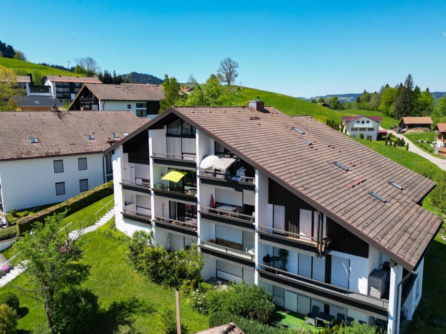 Hausansicht Etagenwohnung Oberstaufen / Steibis