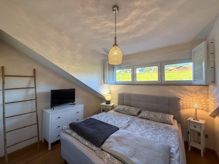 Schlafzimmer Dachgeschosswohnung Oberstaufen / Kalzhofen