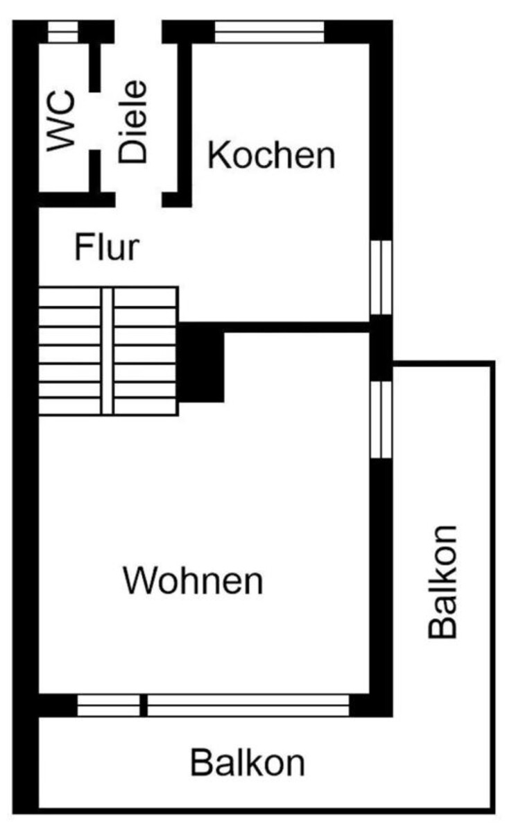 Grundriss EG Maisonettewohnung Oberstaufen / Steibis