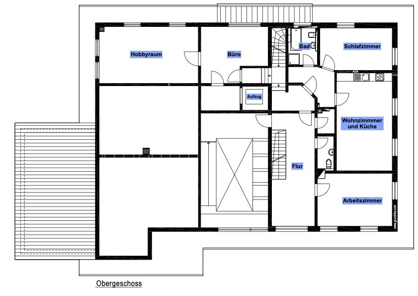 Grundriss OG Bauernhaus Isny im Allg�u