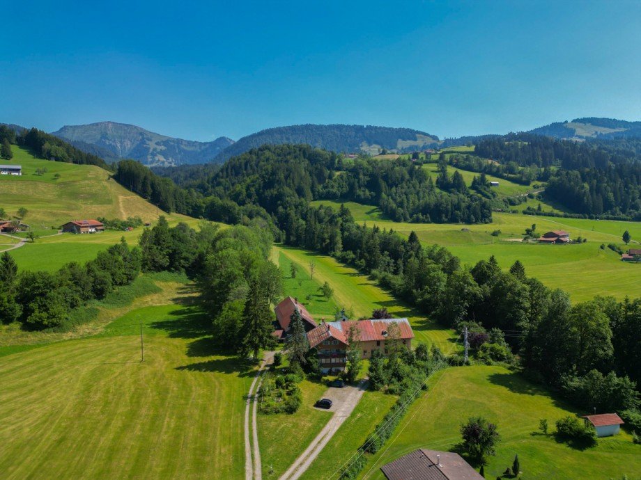 Ausblick Richtung Hochgart Etagenwohnung Oberstaufen / Wei�ach