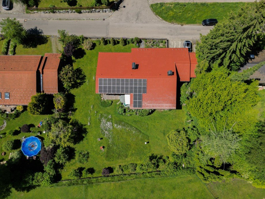Vogelperspektive Einfamilienhaus Scheidegg / Lindenau