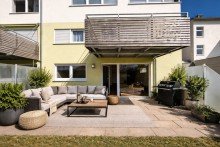 KI Bild Terrasse Exklusive Erdgeschosswohnung mit Sonnenterrasse in Simmerberg im Allg�u - modern und barrierefrei