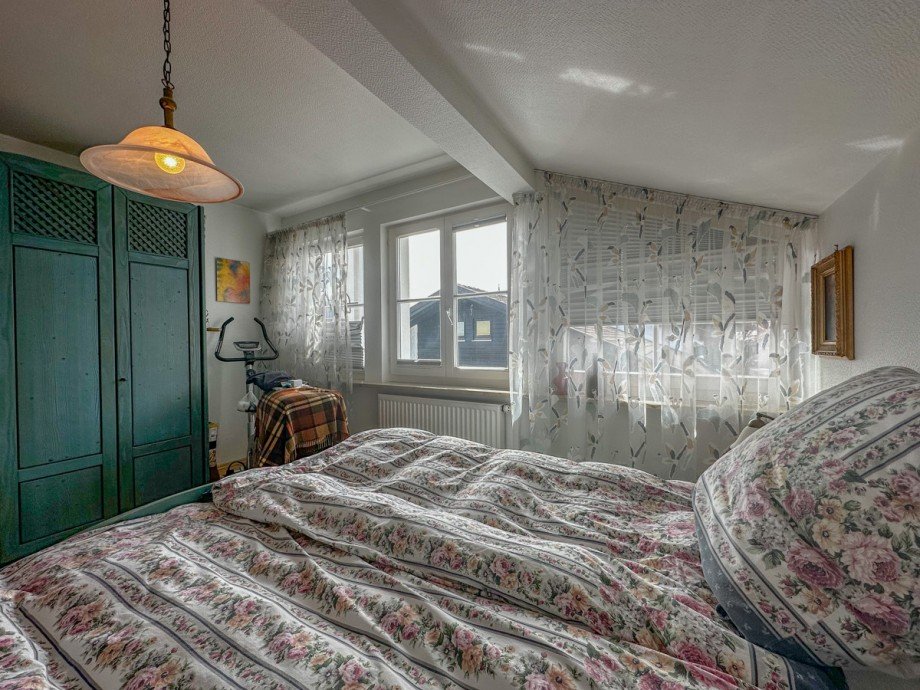 Schlafzimmer Dachgeschosswohnung Oberstaufen