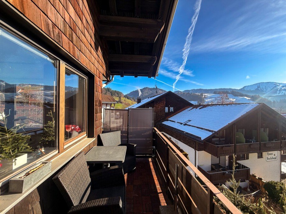 S�d Balkon Etagenwohnung Oberstaufen / Wei�ach