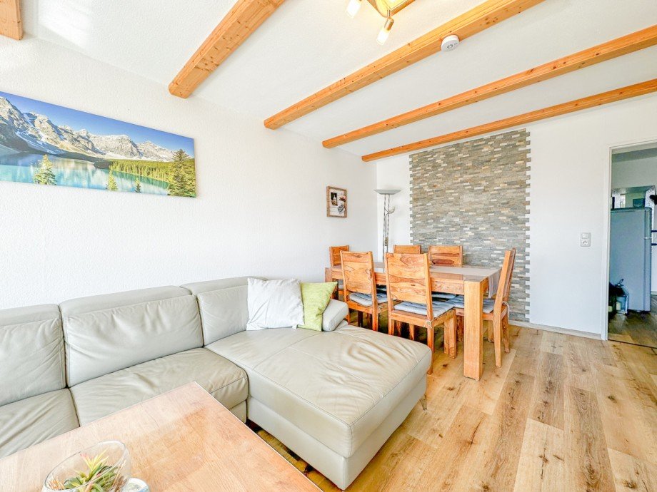 Wohn und Esszimmer Etagenwohnung Oberstaufen