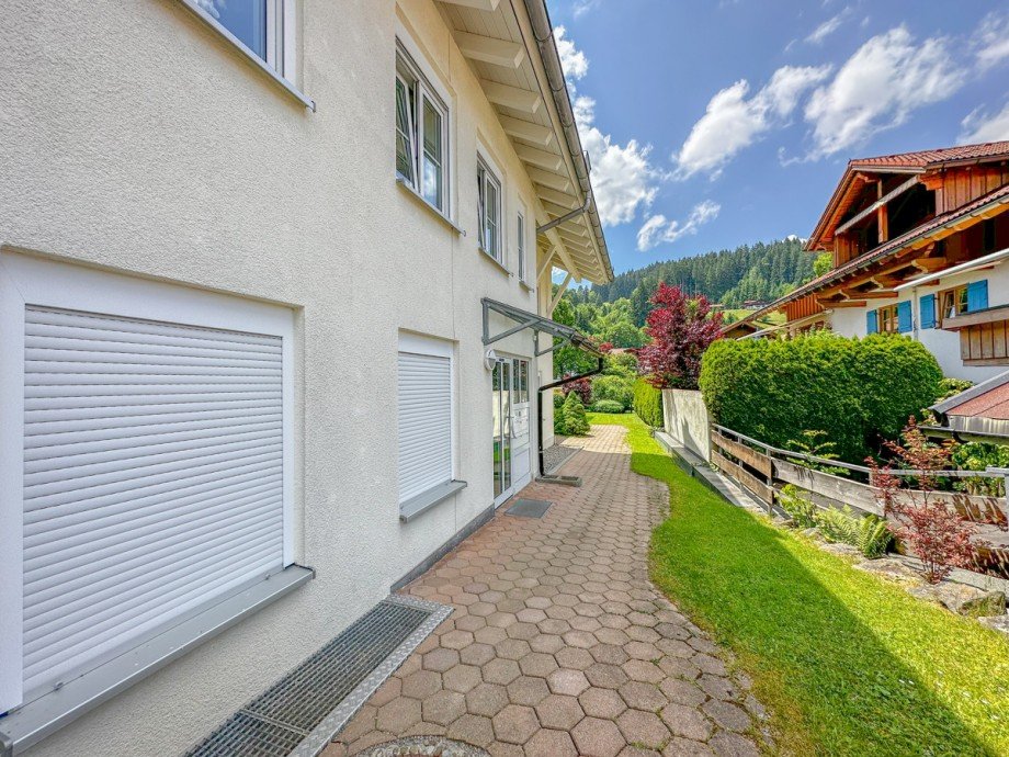 Zugang zum Haus Maisonettewohnung Oberstaufen