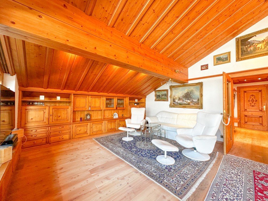 Wohnzimmer Dachgeschosswohnung Oberstaufen