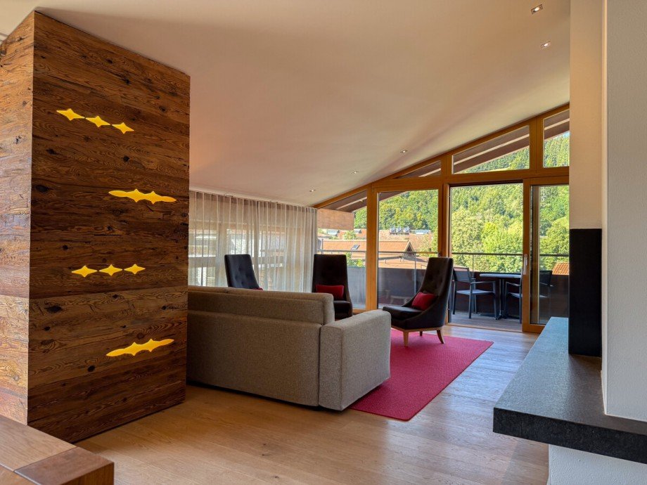 Wohnzimmer Dachgeschosswohnung Oberstaufen
