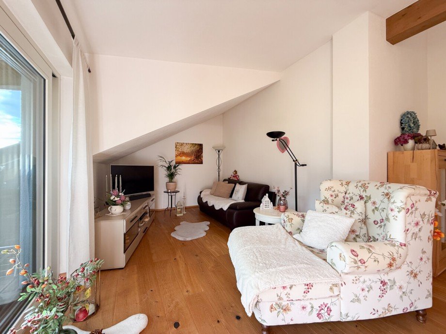 Wohnzimmer Dachgeschosswohnung Oberstaufen / Wiedemannsdorf