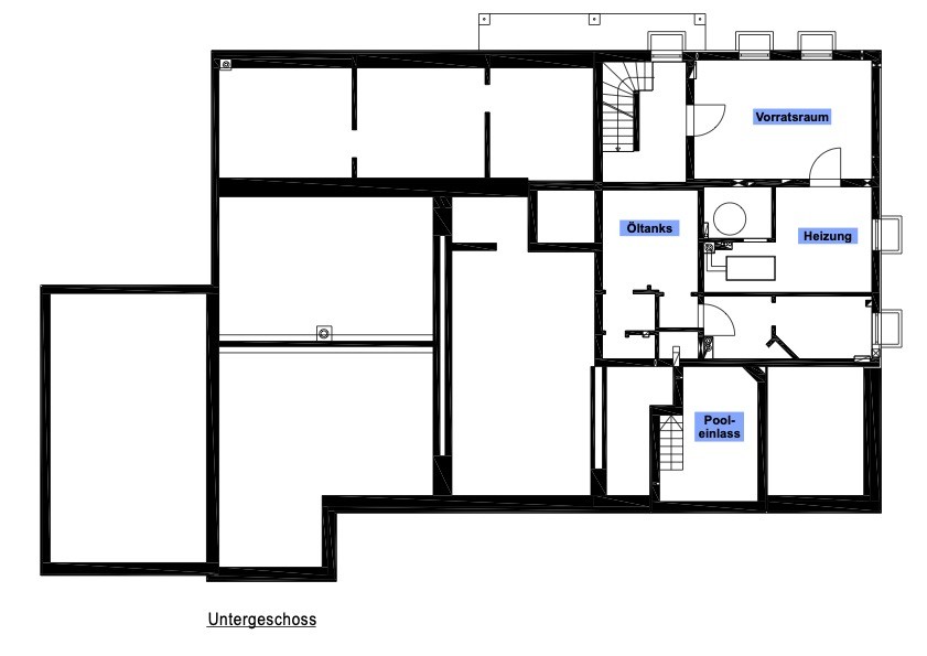 Grundriss UG Bauernhaus Isny im Allg�u