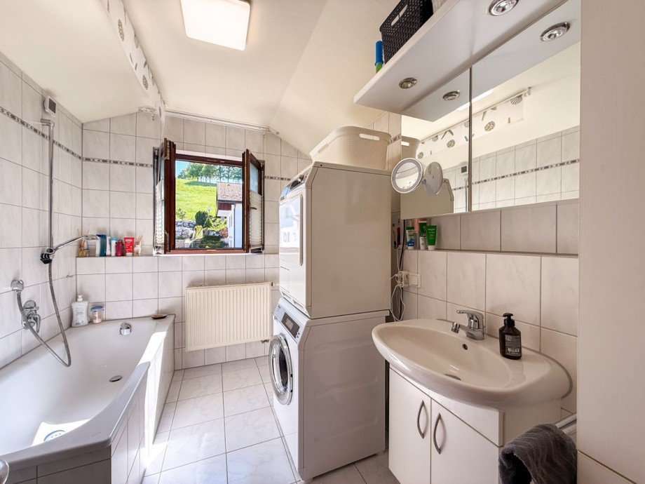 Badezimmer Dachgeschosswohnung Oberstaufen-Steibis