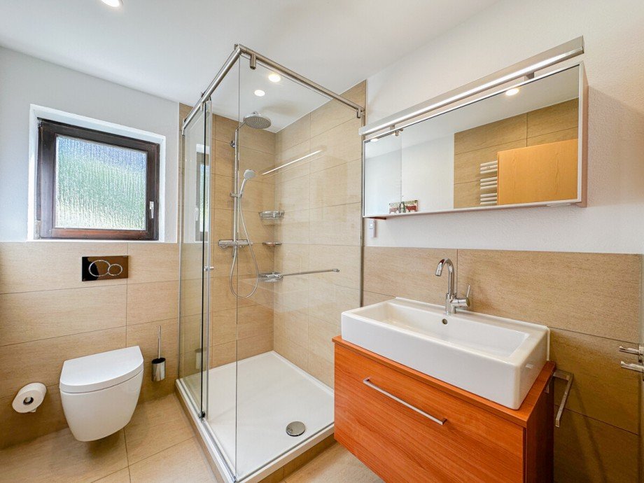 Badezimmer Erdgeschosswohnung Oberstaufen / Steibis
