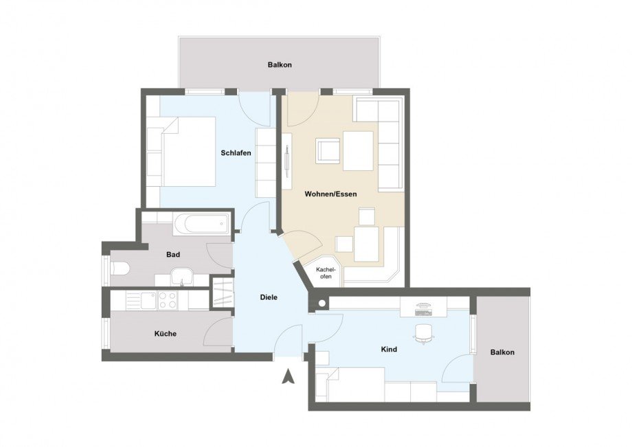  Dachgeschosswohnung Oberstaufen / Steibis